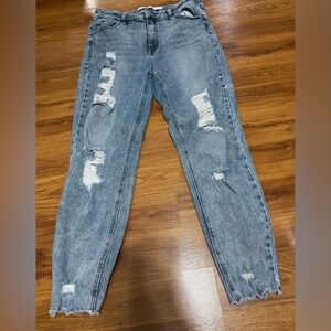 Tinseltown Ripped Light Blue Skinny Jeans